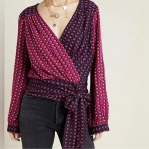Anthropologie Maeve Lisa‎ Puff-Sleeved Blouse